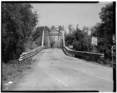 BARREL VIEW OF BRIDGE, FROM SOUTHWEST - Berry Hill Bridge, Spanning Dan River at State Route 1761 (VA State Route 880),…