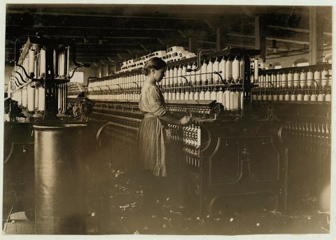 A spinner in Clyde Cotton Mill, Newton, N.C. LOC nclc.01546