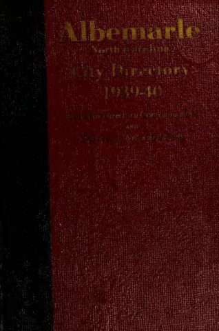 Baldwin's Albemarle, North Carolina City Directory [1940]
