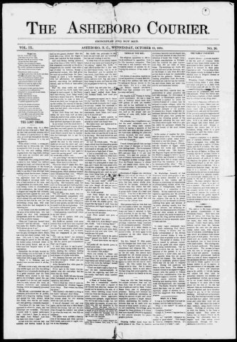 The Asheboro Courier, Volume IX, No. 26