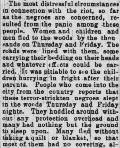Blacks flee