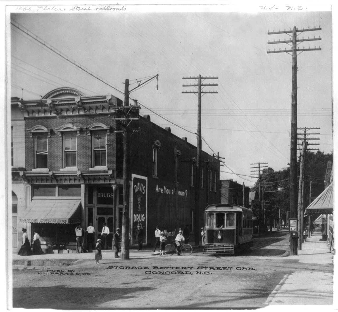 Storage battery street car, Concord, N. C