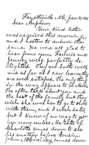 Letter from J.J. Prather to his nephew (Jan. 31, 1861) (9bee7761-210d-4d75-bb4a-6f6def6a8860)