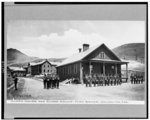 Guard house and guard mount at Fort Baker