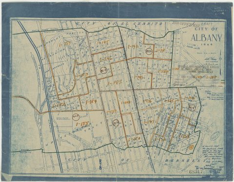 1950 Census Enumeration District Maps - California (CA) - Alameda County - Albany - ED 1-134 to 155