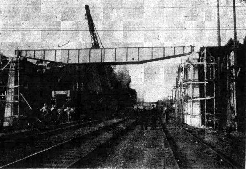 Construction of Key System bridge, 1942