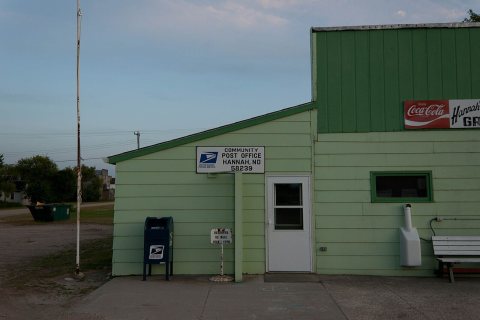 Post office in Hannah, North Dakota 7-26-2009