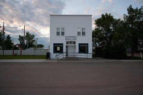 Post office in Hague, North Dakota 6-11-2009