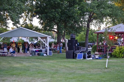 Bandstand and dancing - Centennial - Arnegard North Dakota - 2013-07-06