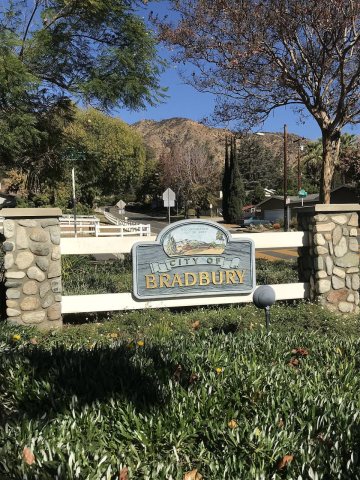 Bradbury CA sign