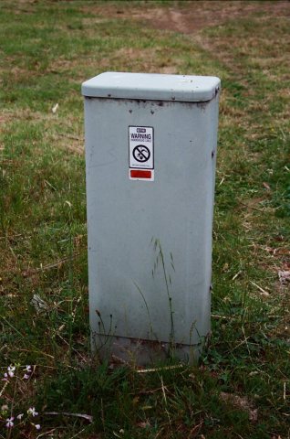GTE pedestal in Crescent City, California