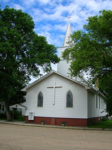 Sheyenne River Valley Scenic Byway - Church and Steeple in