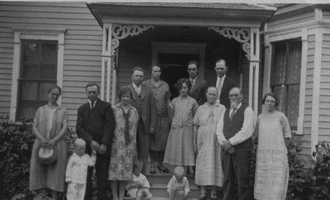 Johan Peter Grinde med familie (USA)