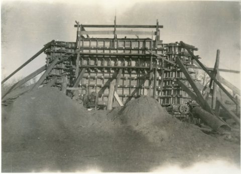 Forms Ready for Concrete - Cannonball Bridge Pier