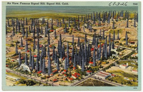 Air View, Famous Signal Hill, Signal Hill, Calif (68326)