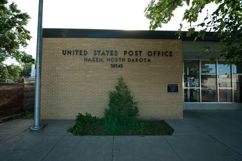 Post office in Hazen, North Dakota 7-16-2009