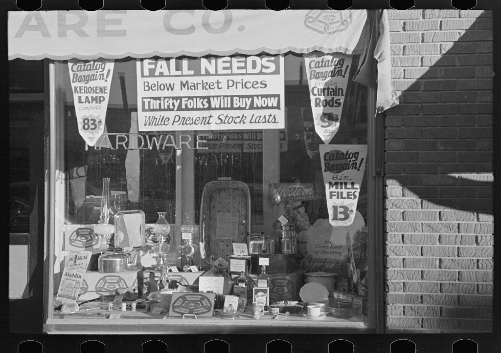 Hardware store window