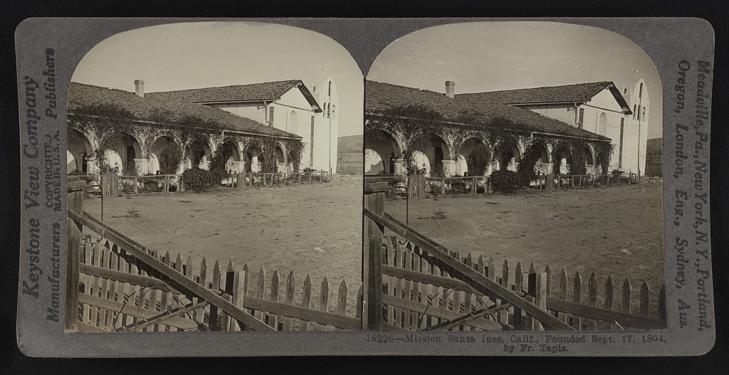 Mission Santa Inés, Calif., founded Sept. 17, 1804, by Fr. Tapis