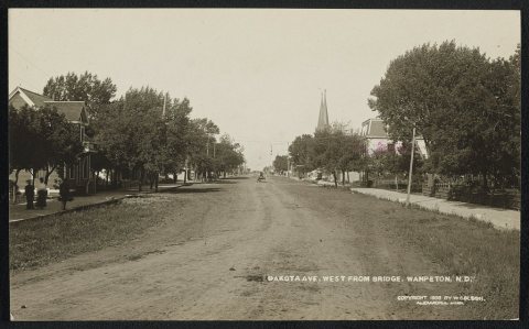 Dakota Ave. west from bridge