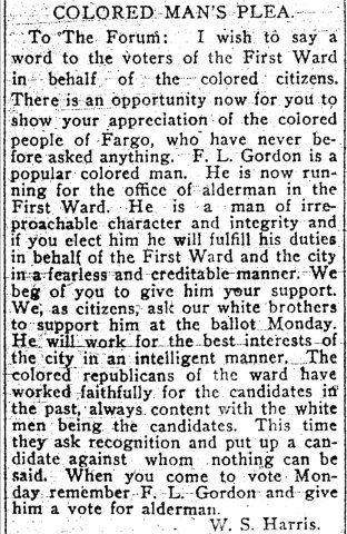 Colored Man's Plea