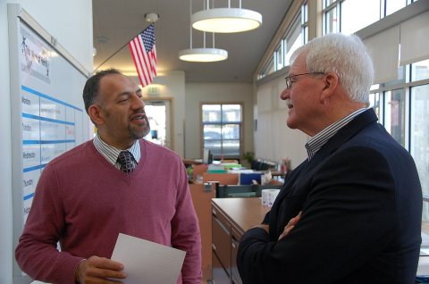 Congressman Miller visits Helms Middle School in