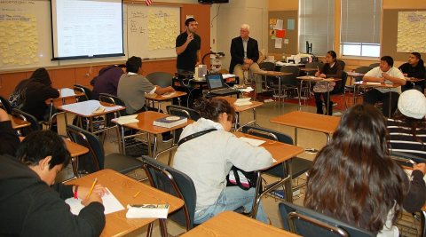 Congressman Miller visits Helms Middle School in