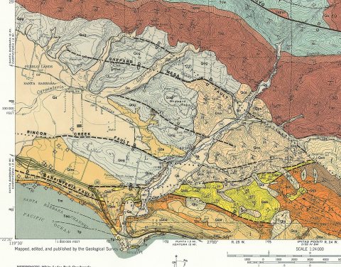 Geological Map of the White Ledge Peak Triangle (Carpinteria Zoom)