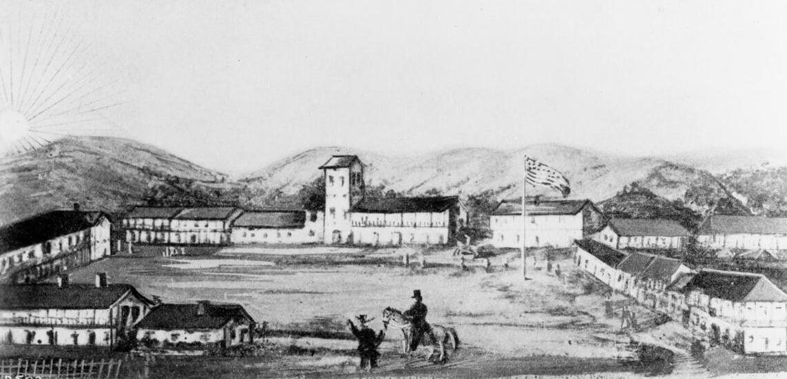 The Plaza of Sonoma, ca.1874
