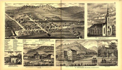 Atlas of Athens county, Ohio, to which is added a township map of the state of Ohio, also an outline and railroad map o…