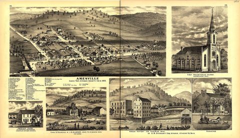 Atlas of Athens county, Ohio, to which is added a township map of the state of Ohio, also an outline and railroad map o…