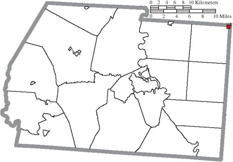 Map of Ross County Ohio Highlighting Adelphi Village
