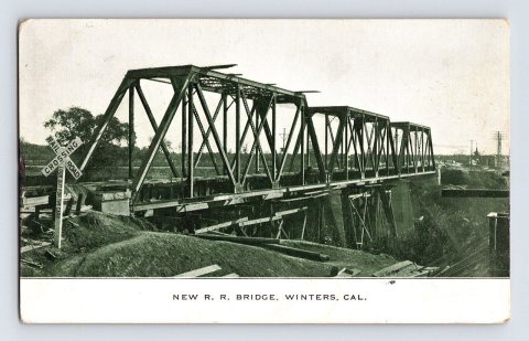 The Polychrome Co. - New R. R. Bridge, Winters, California front