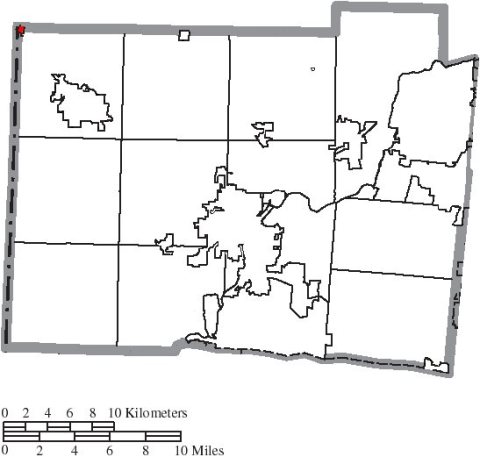 Map of Butler County Ohio Highlighting College Corner Village