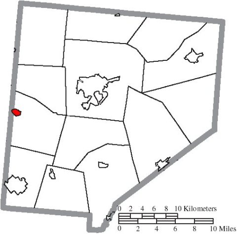 Map of Clinton County Ohio Highlighting Clarksville Village