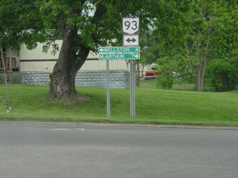 Intersection of SR 160 and SR 93