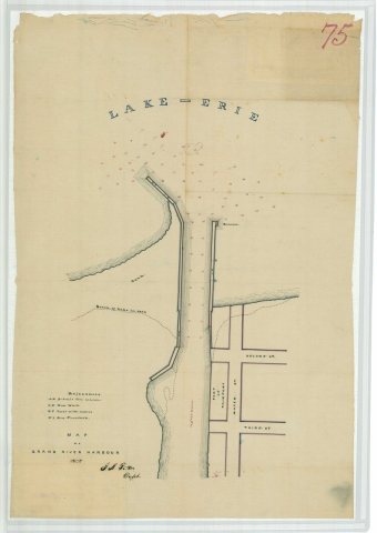 Map of Grand River Harbor, Ohio