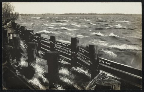 Looking north from Lake View, O. When Indian Lake gets mad