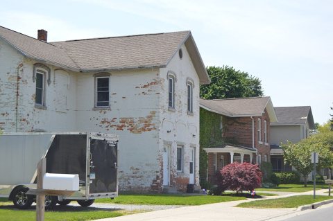 Railroad Street houses in