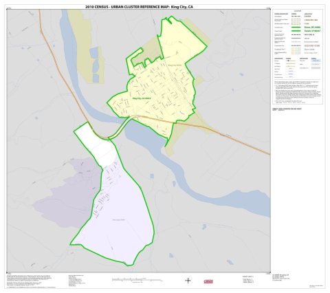 2010 Census Urban Cluster Reference Map for King City, California