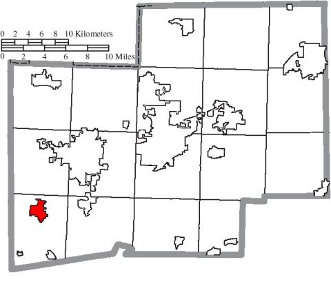 Map of Stark County Ohio Highlighting Brewster Village