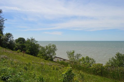 West from Lakefront Lodge over lake