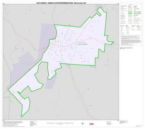 2010 Census Urban Cluster Reference Map for