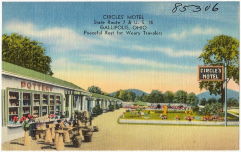 Circle's Motel, State Route 7 and U.S. 35, Gallipolis, Ohio. Peaceful rest for weary travelers (85306)