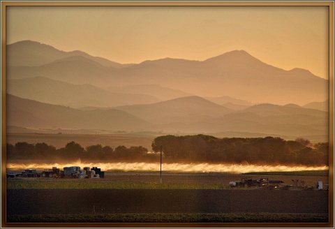 Looking West towards Big Sur Which resides on the other side of the Santa Lucia Mountains - seen from the Northbound Am…