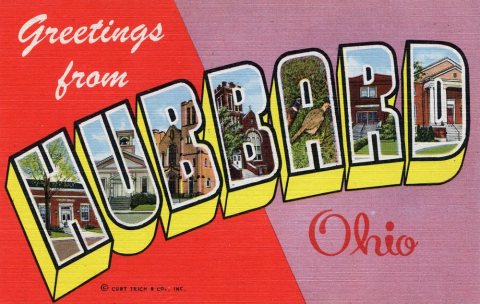 Greetings from Hubbard, Ohio - Large Letter Postcard