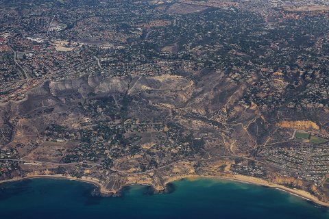 Portugese Bend Area on Palos Verde Peninsula - Aerial
