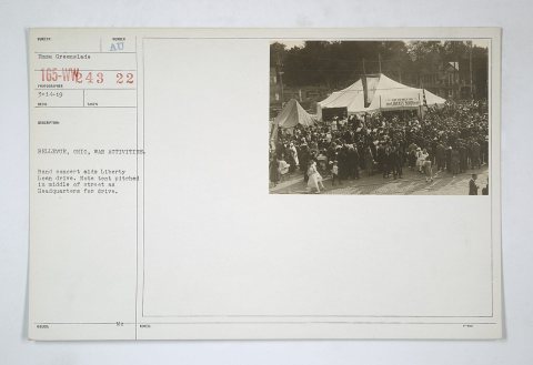 Liberty Bonds - Public Gatherings - Bellevue, Ohio, War Activities