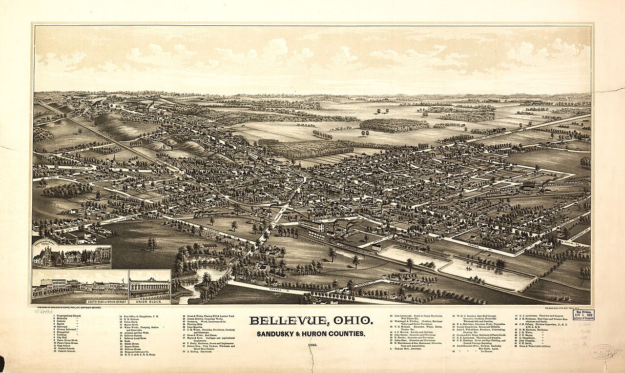 Bellevue, Ohio, Sandusky & Huron counties 1888