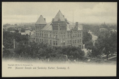 Masonic Temple and Sandusky Harbor