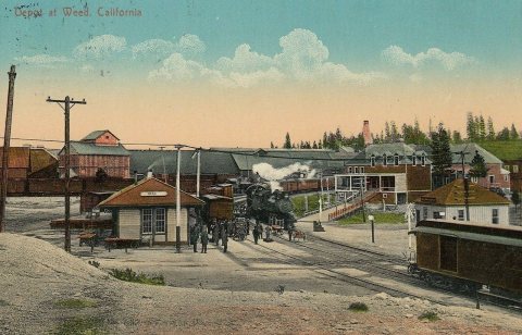 Weed station 1913 postcard